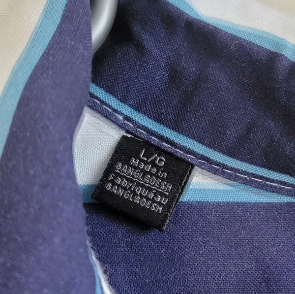 Joe's Jeans Men's Blue Striped Button Down Shirt - Picture 3 of 4